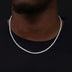 Round Cut Tennis Necklace in White Gold - 3mm - The GLD Shop