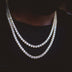 Round Cut Tennis Necklace in Yellow Gold - 5mm - The GLD Shop