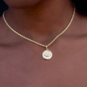 Small Coin Evil Eye Pendant