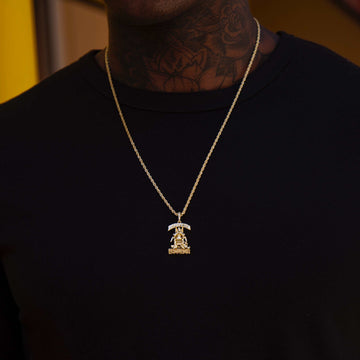 Solid Gold Micro Death Row Pendant - The GLD Shop