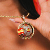 Colgante Spain Globe Helado en Oro Amarillo