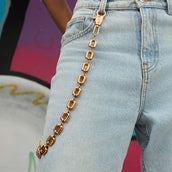Square Link Pant Chain in Rose Gold - 15MM