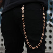 Square Link Pant Chain in Rose Gold - 15MM