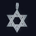 Star of David Pendant in White Gold - The GLD Shop