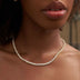 Paquete de collar y tobillera de tenis de diamantes en oro amarillo - 3 mm