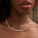 Diamond Tennis Necklace + Anklet Bundle in Yellow Gold- 3mm
