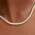 Paquete de collar y tobillera de tenis de diamantes en oro amarillo - 3 mm