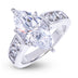Anillo de compromiso Marquis Stone con diamante de laboratorio grueso en platino