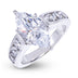 Anillo de compromiso Marquis Stone con diamante de laboratorio grueso en platino