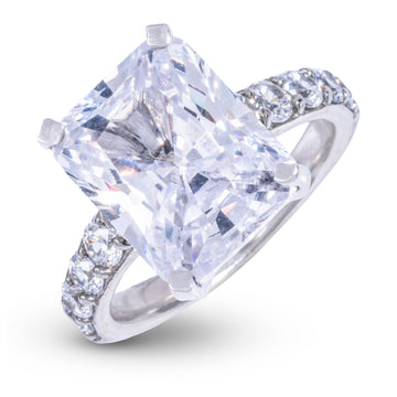 Radiant Stone Lab Diamond Engagement Ring in Platinum