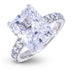 Radiant Stone Lab Diamond Engagement Ring in Platinum
