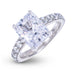 Radiant Stone Lab Diamond Engagement Ring in Platinum