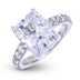Radiant Stone Lab Diamond Engagement Ring in Platinum