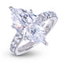 Anillo de compromiso Marquis de laboratorio de piedra de diamante en platino