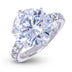 Anillo de compromiso de diamante cultivado redondo de piedra en platino
