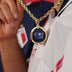 Diamond USA Spinning Globe Flag Pendant in Yellow Gold