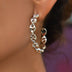 Pendientes de aro Valentina en oro blanco