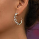 Valentina Hoop Earrings in White Gold