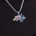 Colgante con el logotipo oficial de la NHL de los Washington Capitals en oro blanco