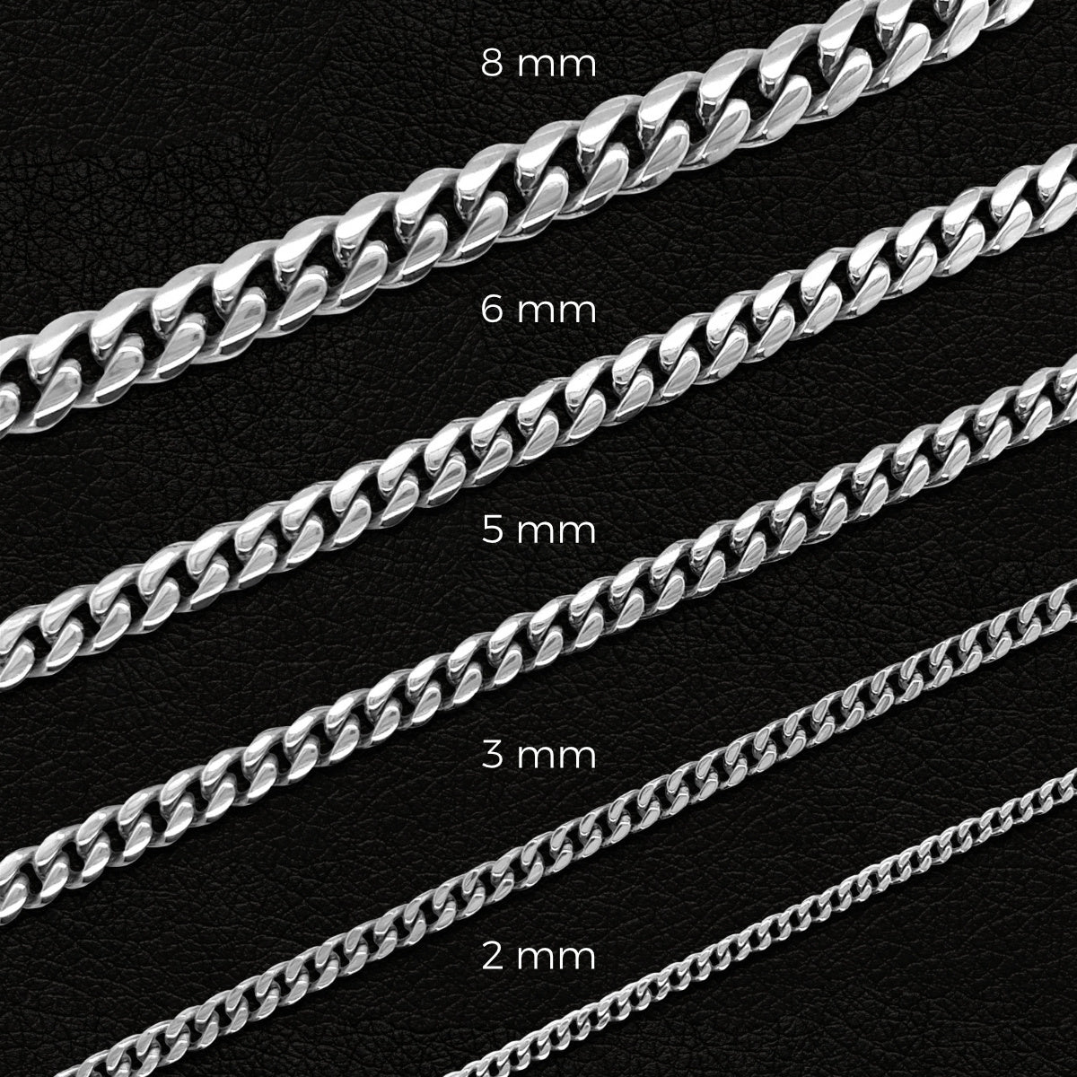 Micro Cuban in White Gold - 2mm- The GLD Shop