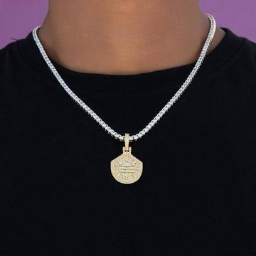 Seattle Storm Official WNBA Primary Micro Logo Pendant in Yellow Gold