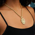 Iced Medieval Jesus Pendant in Yellow Gold