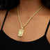 Dije de pastor medieval con incrustaciones en oro amarillo