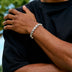 Pulsera Cadena de Tenis XOXO Helada en Oro Blanco
