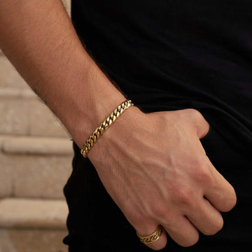 Pulsera de Eslabones Cubanos de Miami - 8mm