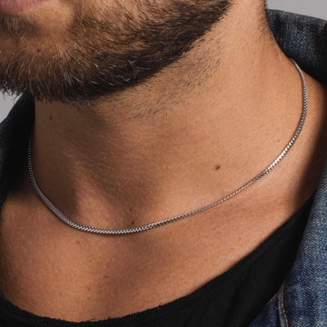 Solid White Gold Franco Chain (2.3mm)