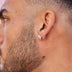 10mm Pave Set Stud Earrings in White Gold