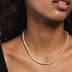 14k Solid Gold Round Cut Tennis Necklace (3mm) - The GLD Shop