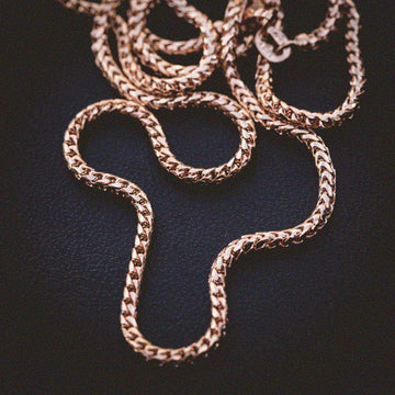 Solid Rose Gold Franco Chain (2.3mm)
