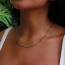 18k Vermeil Micro Cuban in Yellow Gold