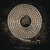 20" Micro Tennis Necklace in Yellow Gold