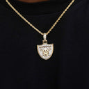 Las Vegas Raiders Official NFL Micro Logo Pendant - Yellow Gold