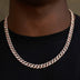 Diamond Cuban Chain in Rose/White Gold - 8.5mm