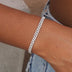 Paquete de cadena y pulsera microtenis ajustables con bolsa GLD en oro blanco o amarillo - 2mm