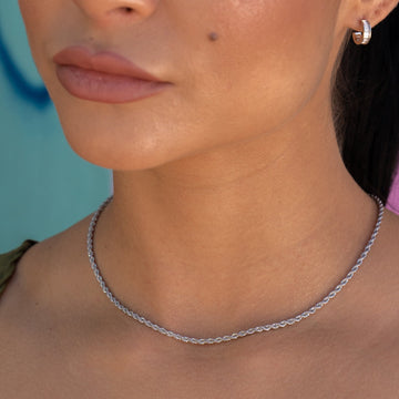 Rope Necklace in Sterling Silver - 2mm