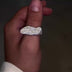 Anillo con el logotipo GLD de edición limitada - Vermeil de oro blanco
