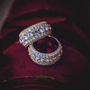 Anillo de 5 Capas con Banda de Diamantes en Oro Amarillo Vermeil