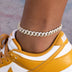 Tobillera cubana helada de oro amarillo - 8.5mm