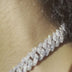 Diamond Prong Link Necklace in White Gold - 12mm