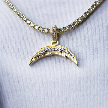 Colgante con micro logo oficial de Los Angeles Chargers NFL - Oro amarillo