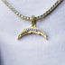 Colgante con micro logo oficial de Los Angeles Chargers NFL - Oro amarillo