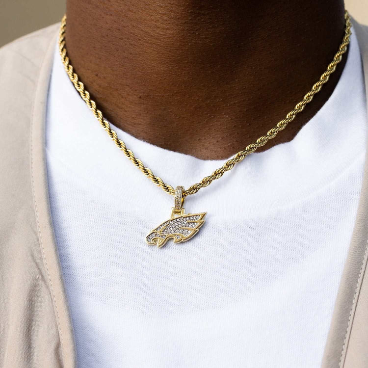 Philadelphia Eagles Micro Logo Pendant - Yellow Gold
