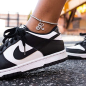 Diamond Script Font Anklet