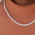 Gargantilla de tenis con diamantes en oro rosa - 5 mm