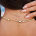Collar cubano Crystal Heart de oro amarillo