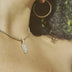 Micro Iced Angel Wing Pendant in Yellow Gold